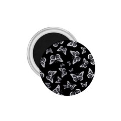 Black And White Butterfly Pattern 1 75  Magnets by SpinnyChairDesigns