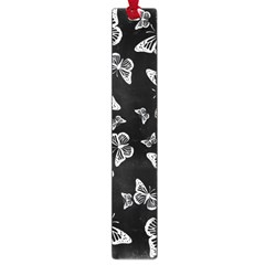 Black And White Butterfly Pattern Large Book Marks by SpinnyChairDesigns