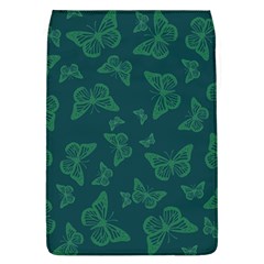 Midnight Green Butterflies Pattern Removable Flap Cover (l) by SpinnyChairDesigns