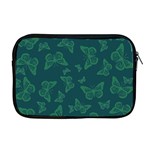 Midnight Green Butterflies Pattern Apple MacBook Pro 17  Zipper Case Front