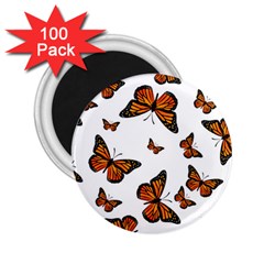 Monarch Butterflies 2 25  Magnets (100 Pack)  by SpinnyChairDesigns