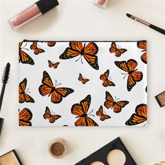 Monarch Butterflies Cosmetic Bag (large) by SpinnyChairDesigns