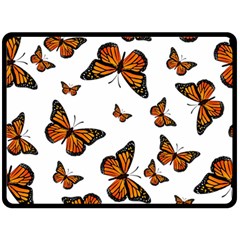 Monarch Butterflies Fleece Blanket (large)  by SpinnyChairDesigns