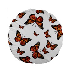 Monarch Butterflies Standard 15  Premium Round Cushions by SpinnyChairDesigns