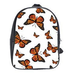 Monarch Butterflies School Bag (xl) by SpinnyChairDesigns