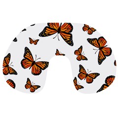 Monarch Butterflies Travel Neck Pillow by SpinnyChairDesigns