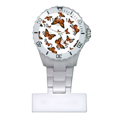 Monarch Butterflies Plastic Nurses Watch by SpinnyChairDesigns