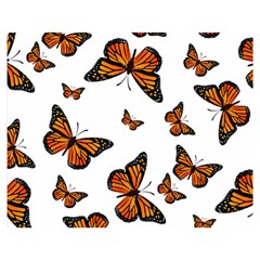 Monarch Butterflies Double Sided Flano Blanket (medium)  by SpinnyChairDesigns