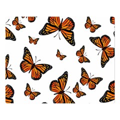 Monarch Butterflies Double Sided Flano Blanket (large)  by SpinnyChairDesigns