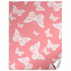 Pink And White Butterflies Canvas 12  X 16  by SpinnyChairDesigns