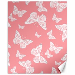 Pink And White Butterflies Canvas 16  X 20  by SpinnyChairDesigns