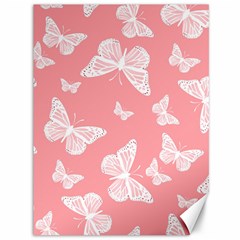 Pink And White Butterflies Canvas 36  X 48  by SpinnyChairDesigns