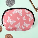 Pink and White Butterflies Accessory Pouch (Medium) Back