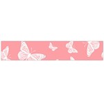 Pink and White Butterflies Large Flano Scarf  Front