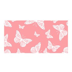 Pink And White Butterflies Satin Wrap by SpinnyChairDesigns