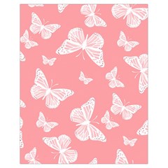 Pink And White Butterflies Drawstring Bag (small)