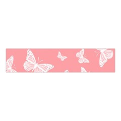 Pink And White Butterflies Velvet Scrunchie by SpinnyChairDesigns