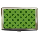 Green Four Leaf Clover Pattern Cigarette Money Case Front