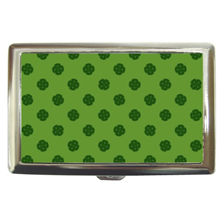 Green Four Leaf Clover Pattern Cigarette Money Case