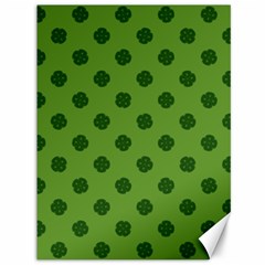 Green Four Leaf Clover Pattern Canvas 36  X 48  by SpinnyChairDesigns