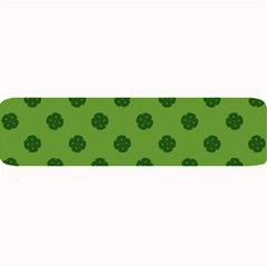 Green Four Leaf Clover Pattern Large Bar Mats by SpinnyChairDesigns