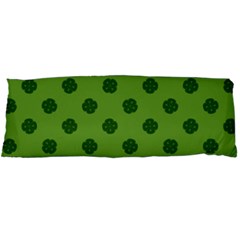 Green Four Leaf Clover Pattern Body Pillow Case Dakimakura (two Sides) by SpinnyChairDesigns