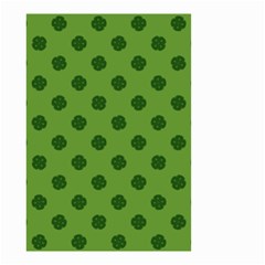 Green Four Leaf Clover Pattern Small Garden Flag (two Sides) by SpinnyChairDesigns