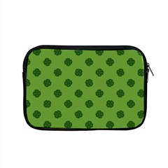 Green Four Leaf Clover Pattern Apple Macbook Pro 15  Zipper Case by SpinnyChairDesigns