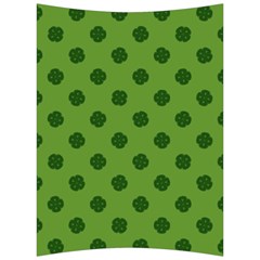 Green Four Leaf Clover Pattern Back Support Cushion by SpinnyChairDesigns