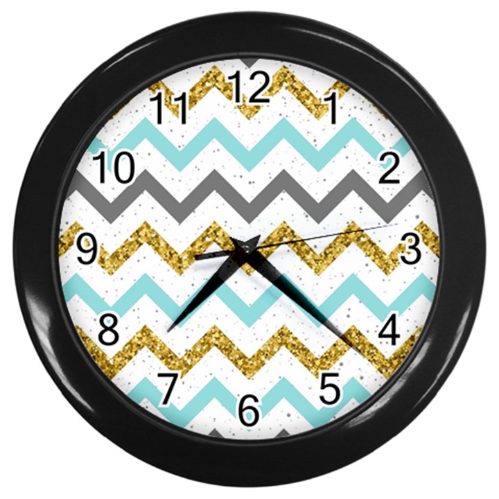 Chevron  Wall Clock (Black)