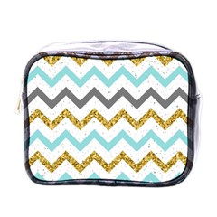 Chevron  Mini Toiletries Bag (one Side) by Sobalvarro