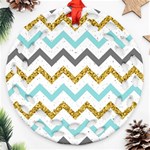 Chevron  Round Filigree Ornament (Two Sides) Back