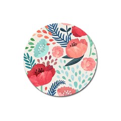 Floral  Magnet 3  (round) by Sobalvarro