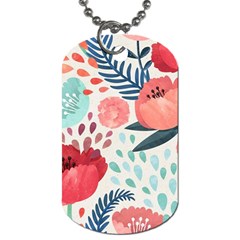 Floral  Dog Tag (two Sides) by Sobalvarro