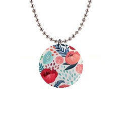 Floral  1  Button Necklace by Sobalvarro