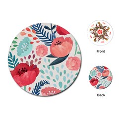 Floral  Playing Cards Single Design (round) by Sobalvarro