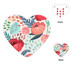 Floral  Playing Cards Single Design (heart) by Sobalvarro