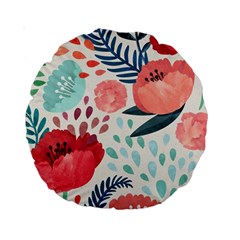 Floral  Standard 15  Premium Round Cushions by Sobalvarro