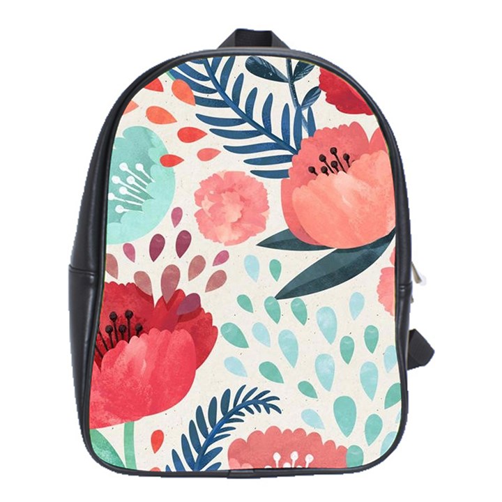 Floral  School Bag (XL)