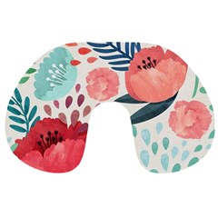 Floral  Travel Neck Pillow by Sobalvarro