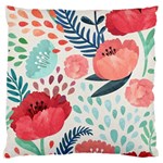 Floral  Large Flano Cushion Case (Two Sides) Front