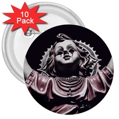 Angel Crying Blood Dark Style Poster 3  Buttons (10 Pack)  by dflcprintsclothing