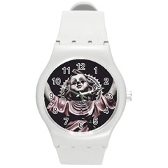 Angel Crying Blood Dark Style Poster Round Plastic Sport Watch (m) by dflcprintsclothing