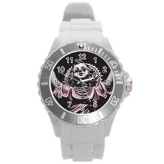 Angel Crying Blood Dark Style Poster Round Plastic Sport Watch (l) by dflcprintsclothing