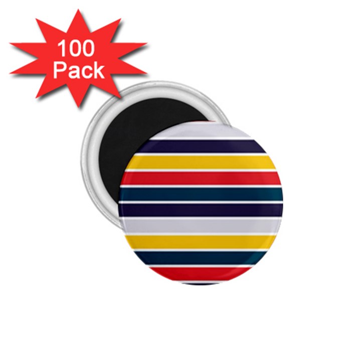 Horizontal Colored Stripes 1.75  Magnets (100 pack) 