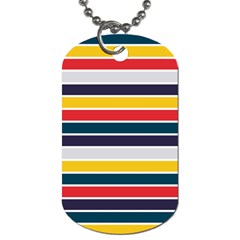 Horizontal Colored Stripes Dog Tag (two Sides) by tmsartbazaar