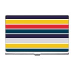 Horizontal Colored Stripes Business Card Holder Front