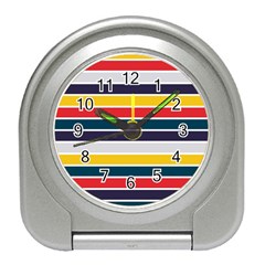 Horizontal Colored Stripes Travel Alarm Clock