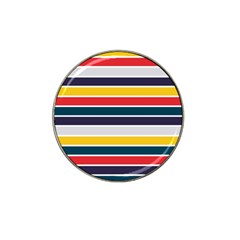 Horizontal Colored Stripes Hat Clip Ball Marker by tmsartbazaar