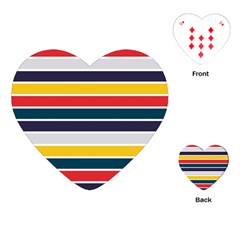 Horizontal Colored Stripes Playing Cards Single Design (heart) by tmsartbazaar